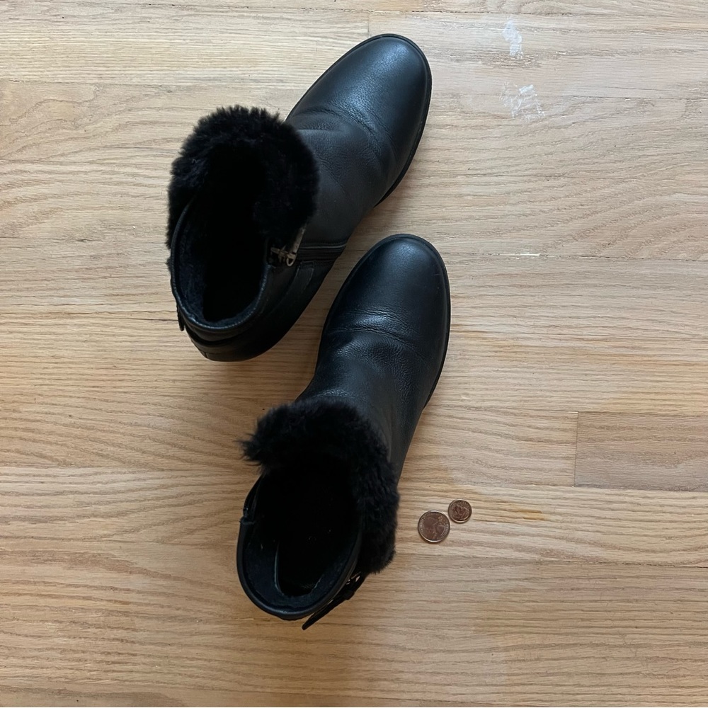 LAST CHANCE❗️Chic Ankle Winter Wedge Boot - Leather & faux shearling - Picture 8 of 8
